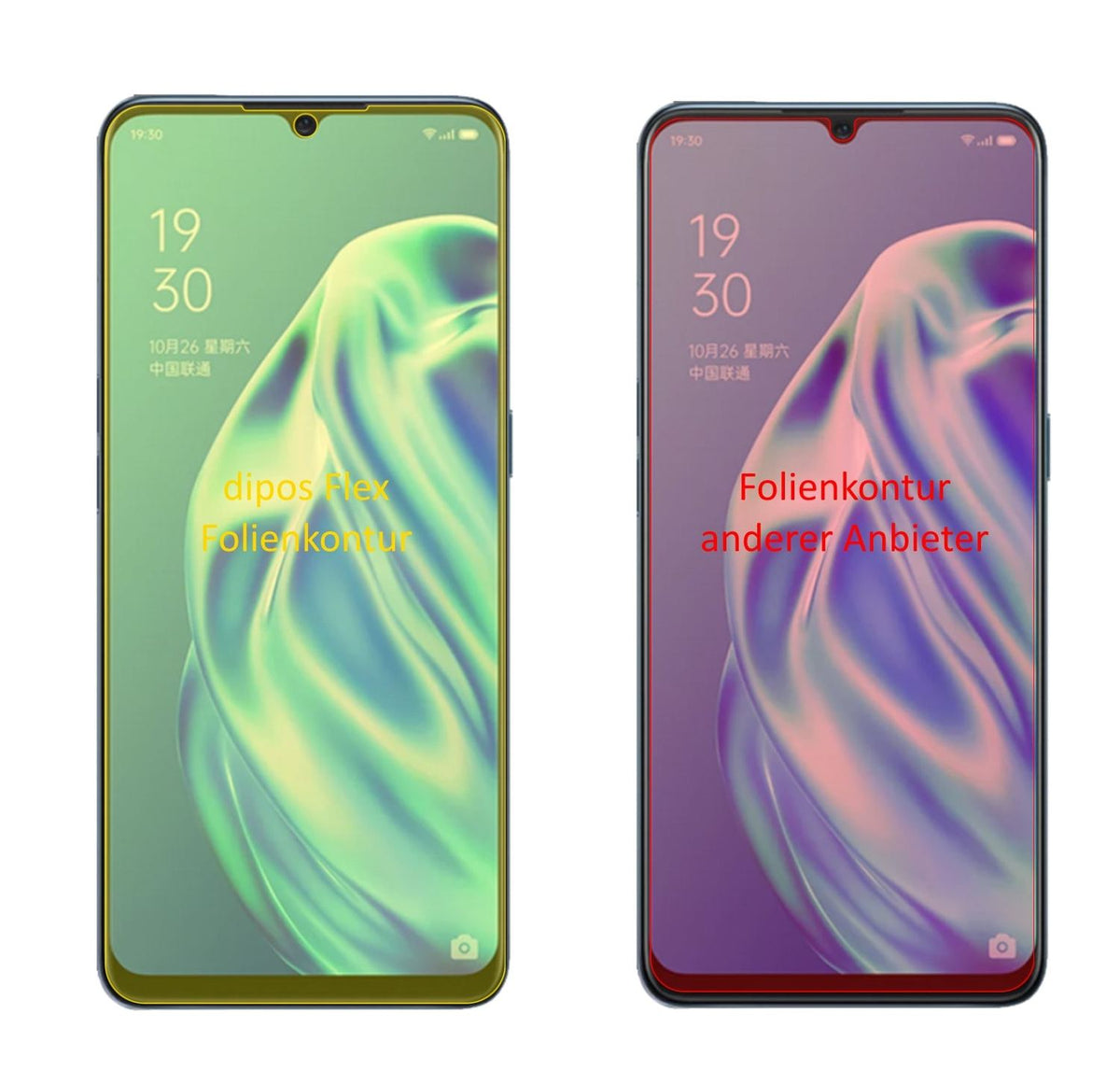 3x 3D Full Cover Schutzfolie für Oppo F15
