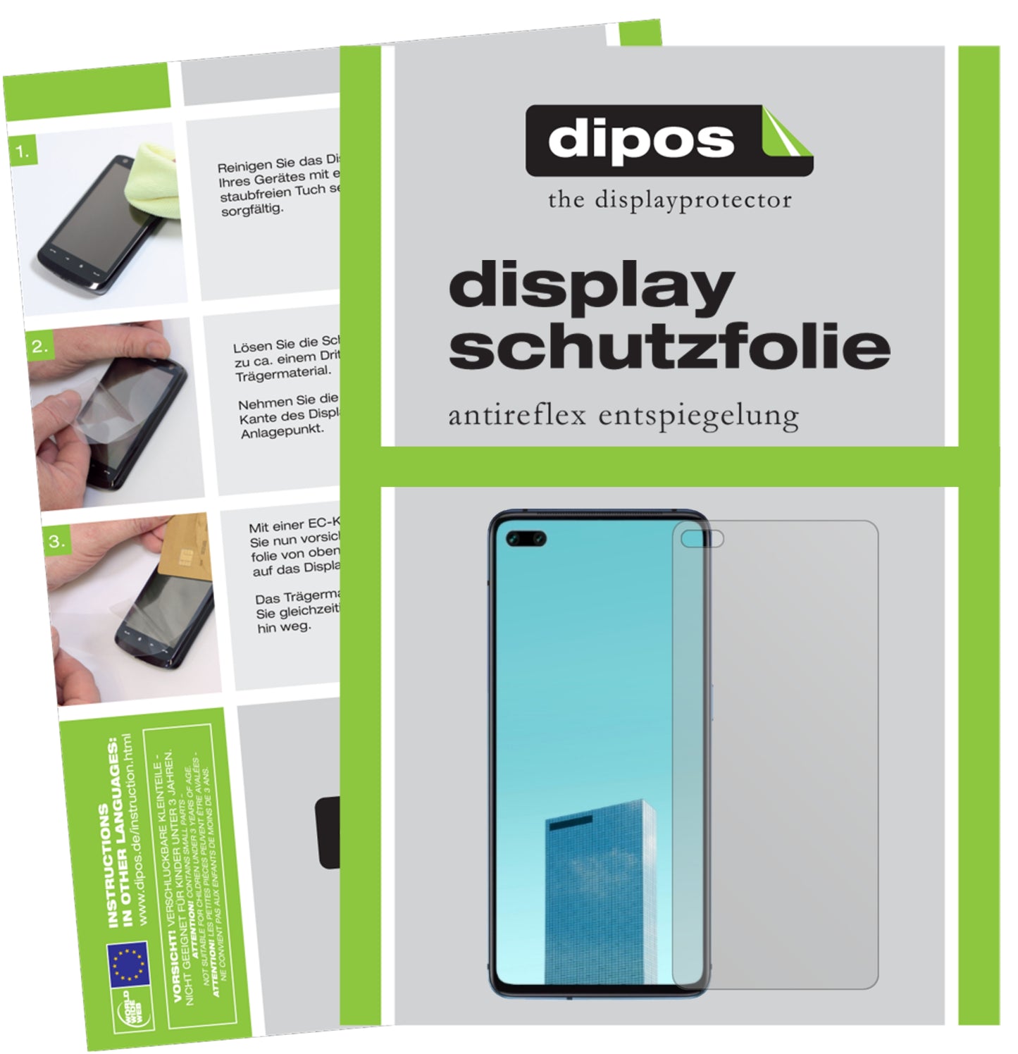Mattes Panzerglas: Entspiegelte, dünne Folie, Fingerabdruckresistenz und Bildschirmschutz für Oppo-A92s