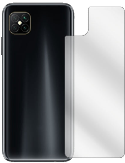OppoA92s Rückseite mit aufgebrachter dipos Displayschutzfolie, glasklare Darstellung ohne Einschränkungen