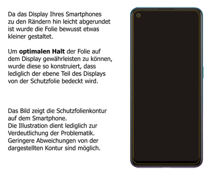 dipos Displayschutz für Oppo A95, mattierte Oberfläche, robuste Festigkeit und perfekte Passform