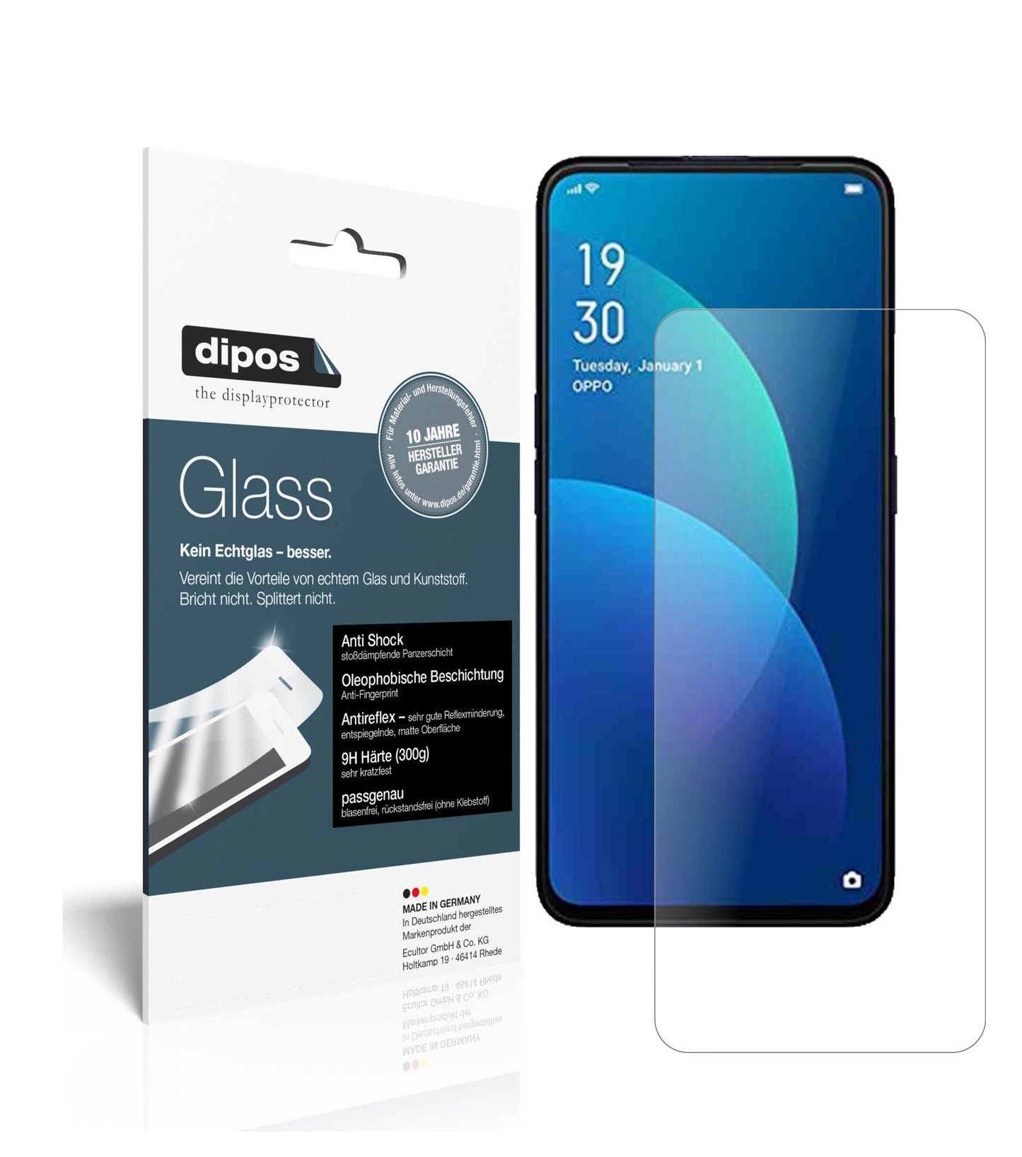 Mattes Panzerglas: Schutz vor Brüchen, Fingerabdrücken und Bildschirmblendung für Oppo-F11 Pro