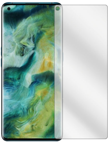 OppoFind X2 Pro mit aufgebrachter dipos Displayschutzfolie, glasklare Darstellung ohne Einschränkungen