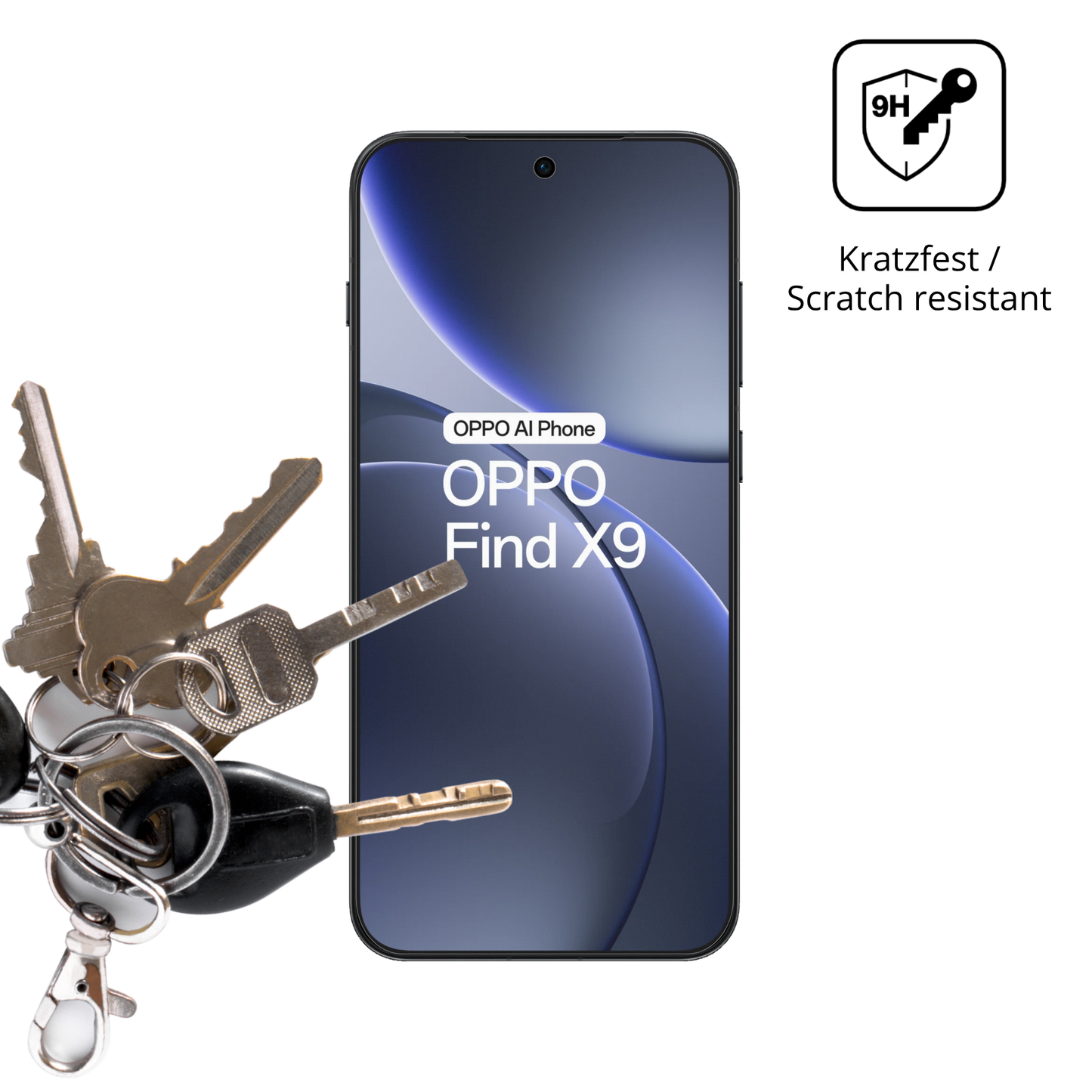 dipos Displayschutz für Oppo Find X9 5G, mattierte Oberfläche, robuste Festigkeit und perfekte Passform