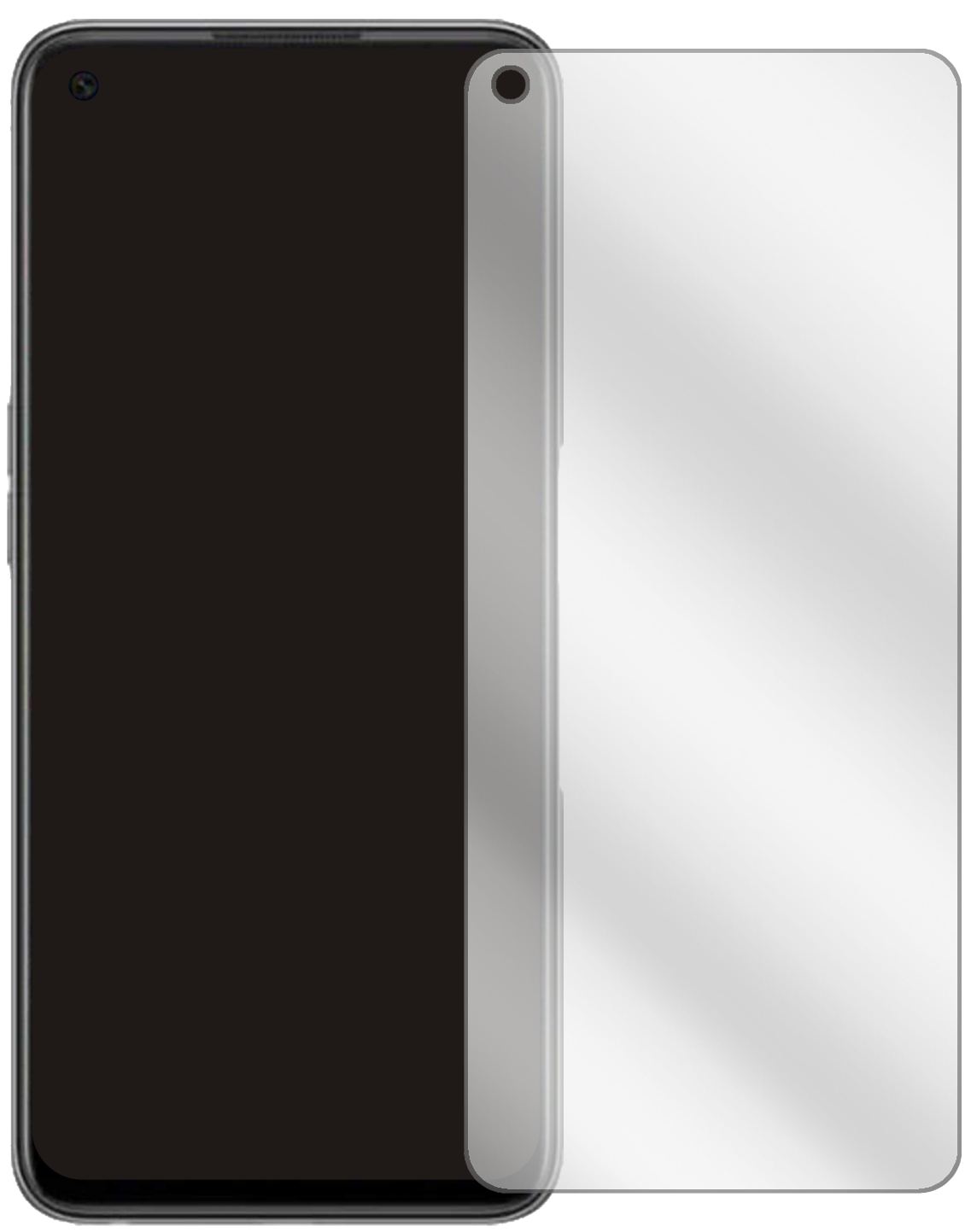 OppoK9s mit aufgebrachter dipos Displayschutzfolie, glasklare Darstellung ohne Einschränkungen