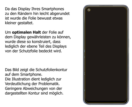 dipos Displayschutz für Oppo K9x, transparente Oberfläche, perfekte Passform auch für die Rundungen