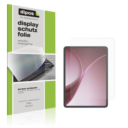 Matte Displayschutzfolie von dipos passend für Oppo Pad Air5, präziser Zuschnitt und blasenfrei montiert