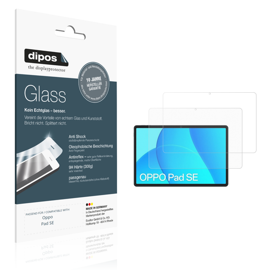 Matte Displayschutzfolie von dipos passend für oppopad se, 9H kratzfest und blasenfrei montiert