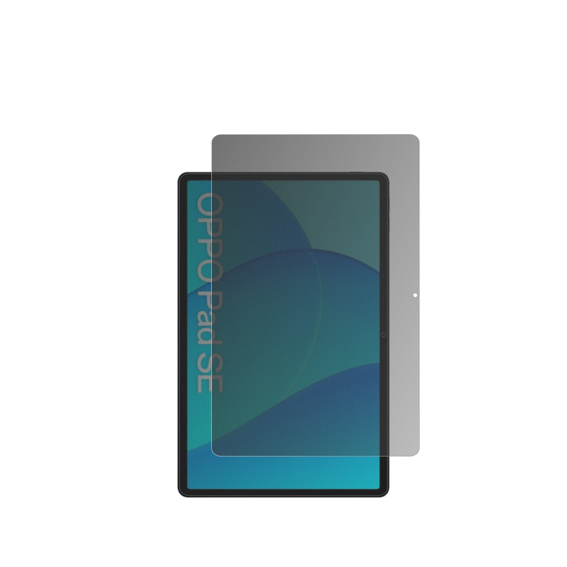 OppoPad Se 11 Zoll mit aufgebrachtem dipos Displayschutz, der seitliche Einblicke blockiert