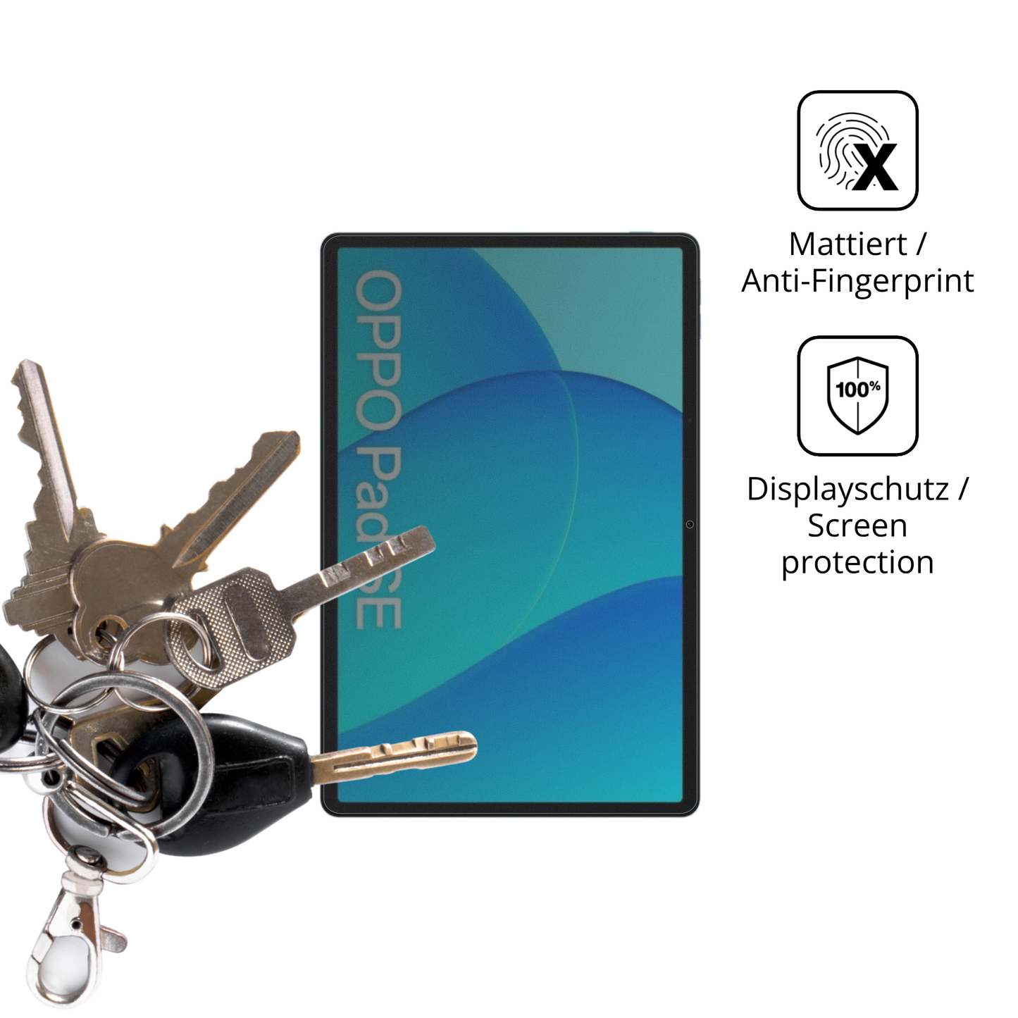 dipos Displayschutz für Oppo Pad Se 11 Zoll, mattierte Oberfläche, Blickschutzfilter und perfekter Passform