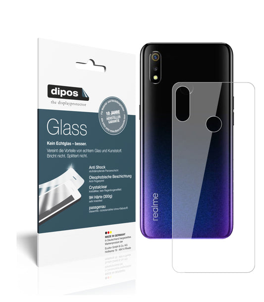 Perfekte Passform und ultimative Qualität: Unser 9H Panzerglas bietet Schutz für Oppo-Realme 3 Rückseite