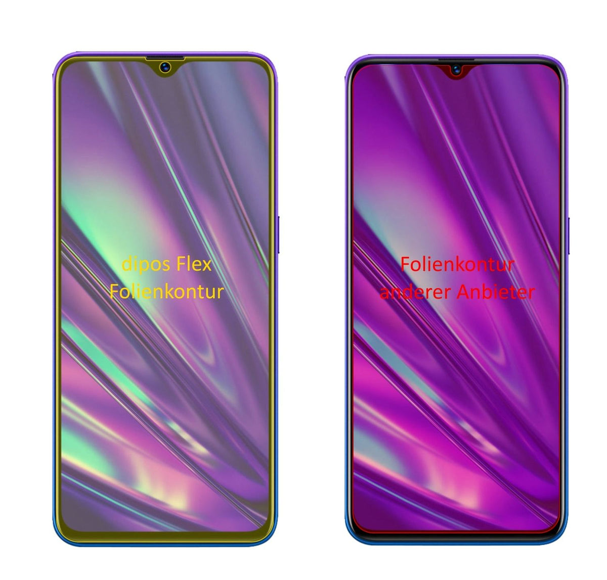3x 3D Full Cover Schutzfolie für Oppo Realme 5s
