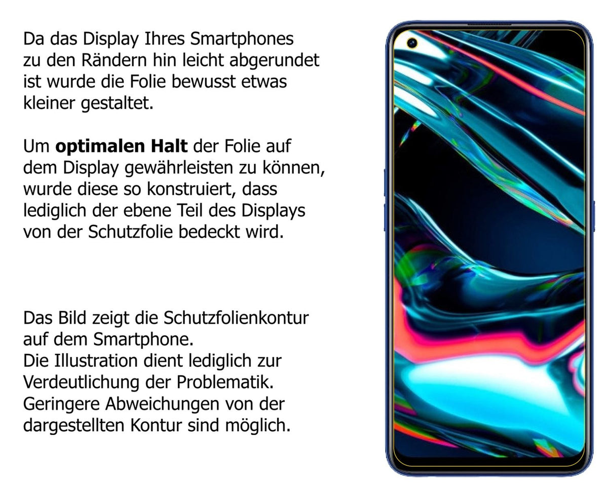1x 9H Schutzfolie für Oppo Realme 7 Pro Panzerfolie