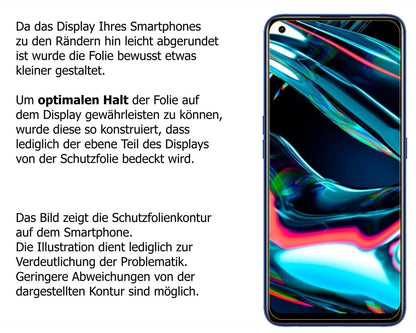 1x 9H Schutzfolie für Oppo Realme 7 Pro Panzerfolie