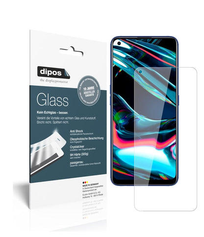 Klare Displayschutzfolie von dipos passend für Oppo Realme 7 Pro, 9H kratzfest und blasenfrei montiert