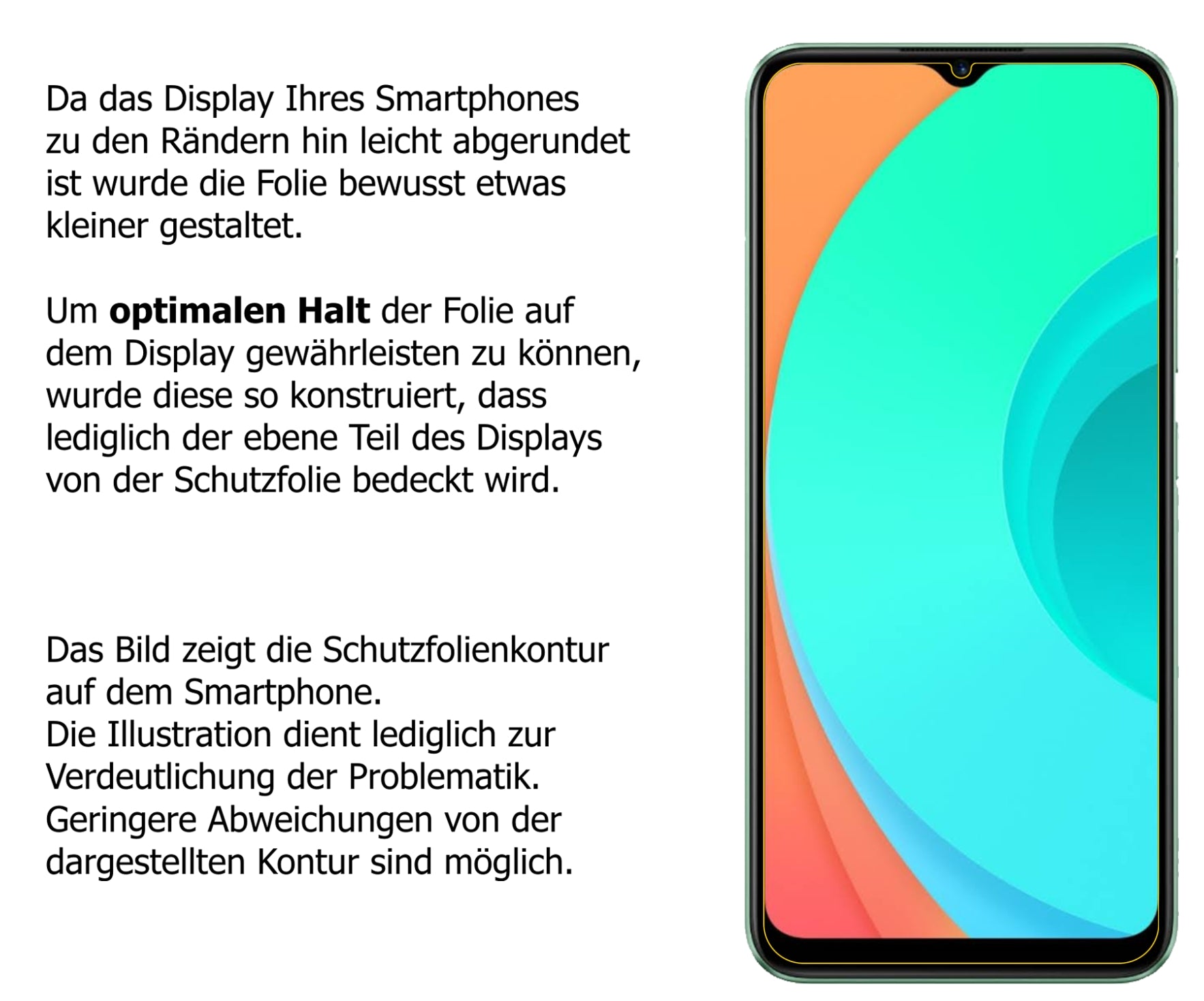 Dünne und klare Folie passend zugeschnitten für Oppo Realme C11