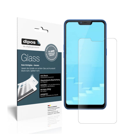 Matte Displayschutzfolie von dipos passend für Oppo Realme C1 (2019), 9H kratzfest und blasenfrei montiert