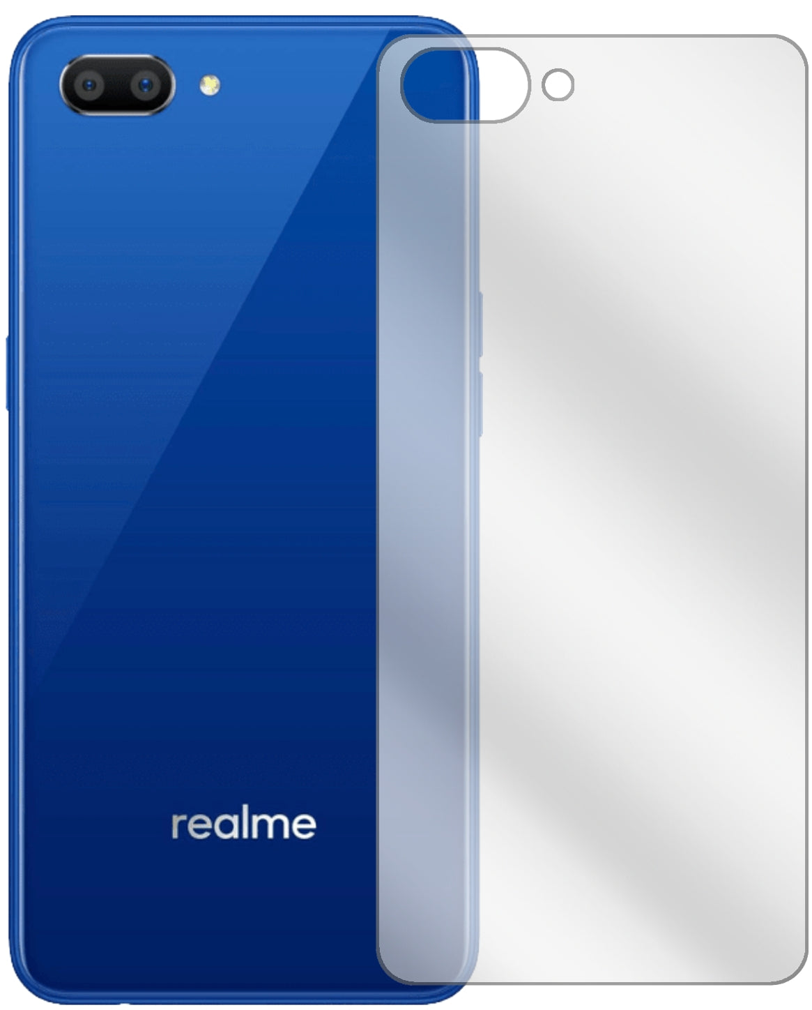 5x Schutzfolie klar für Oppo Realme C1 (2019) Rückseite Display-Schutzfolie