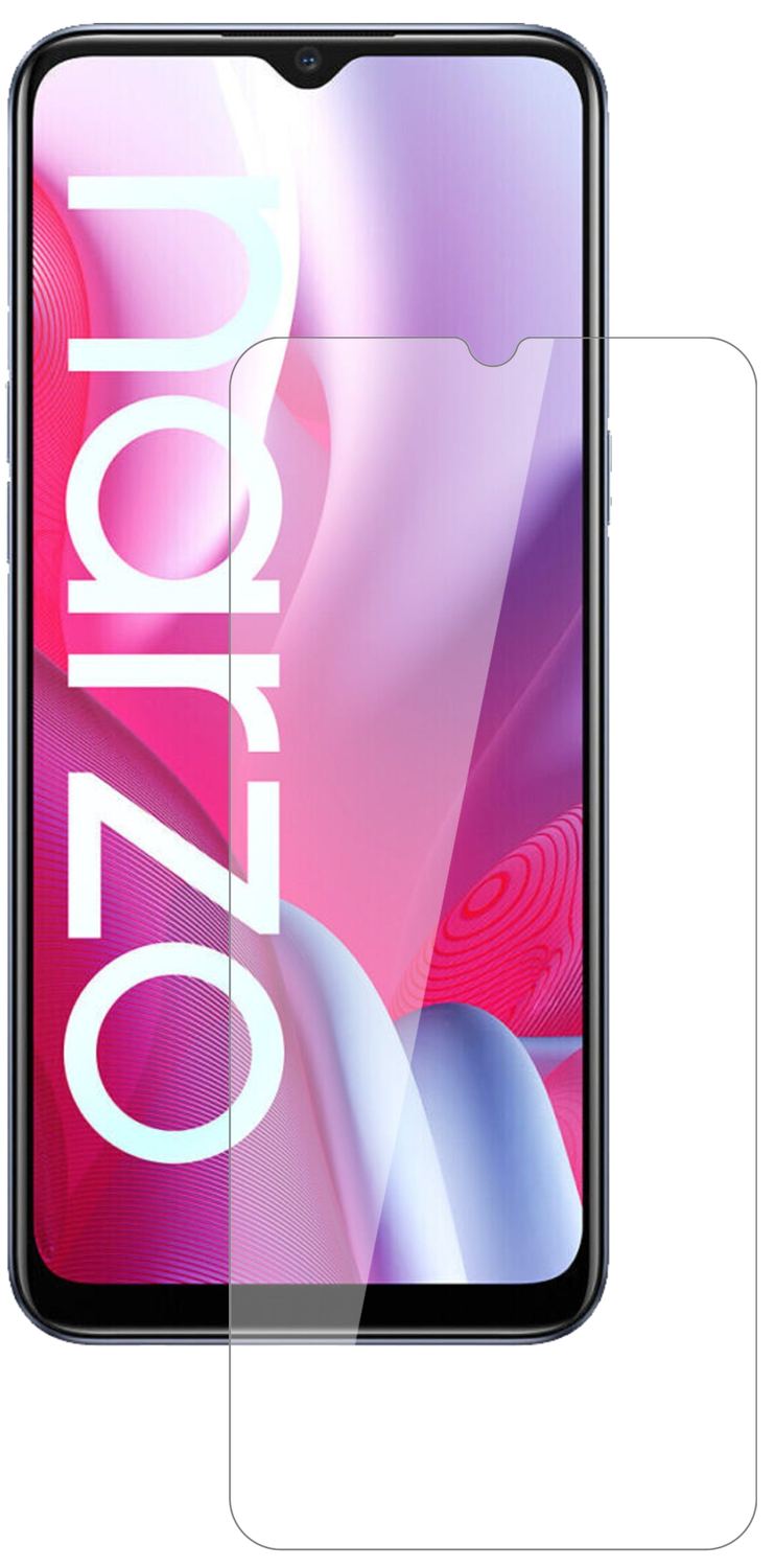 OppoRealme Narzo 20A mit aufgebrachter dipos Flex Schutzfolie, glasklare Darstellung ohne Einschränkungen