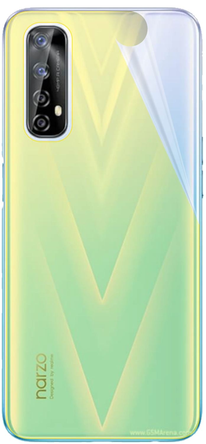 3x 3D Full Cover Schutzfolie für Oppo Realme Narzo 20 Pro Rückseite