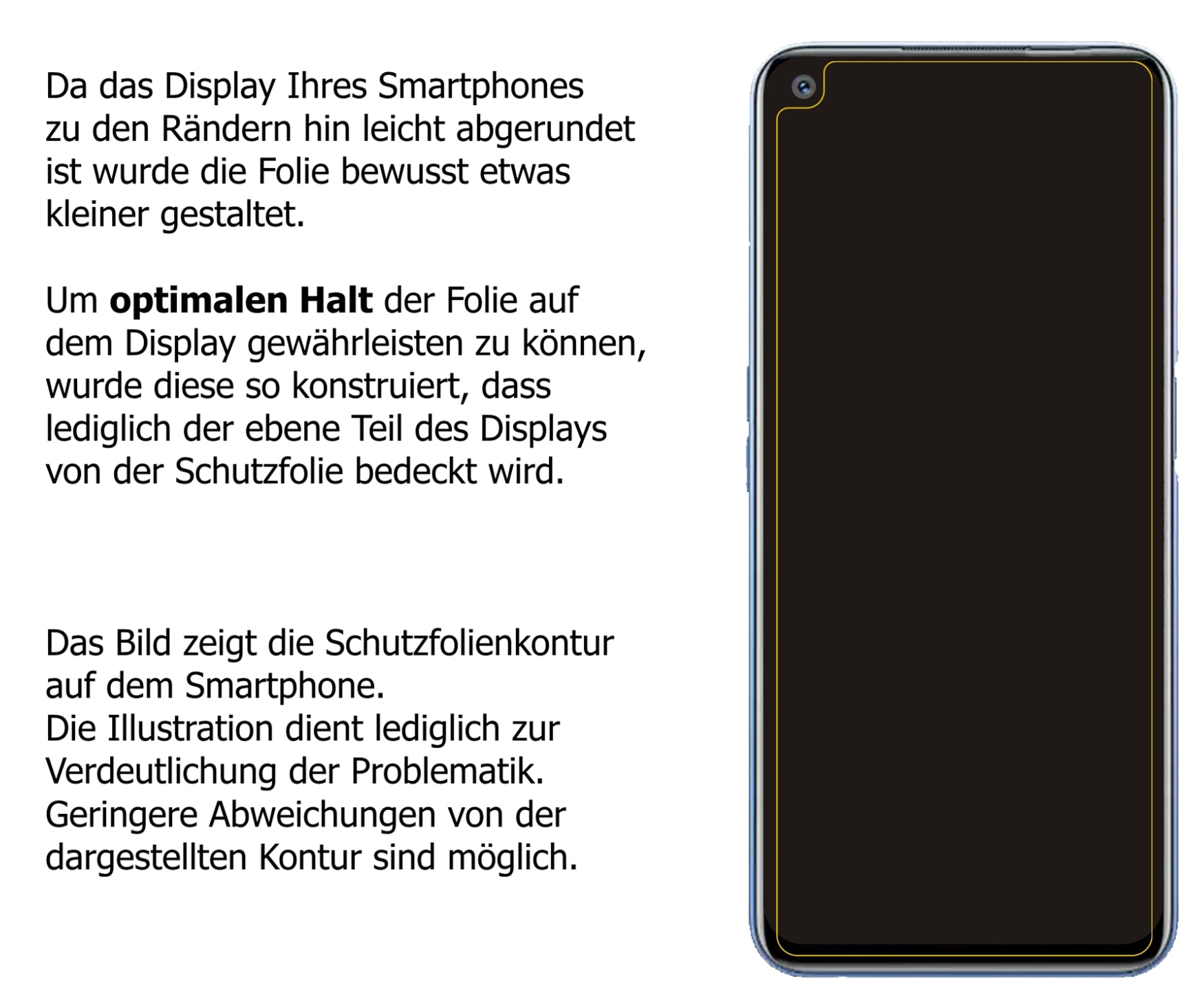 Privatsphäre-Schutz durch Sichtschutz-Folie passend zugeschnitten für Oppo Realme Narzo 30 Pro