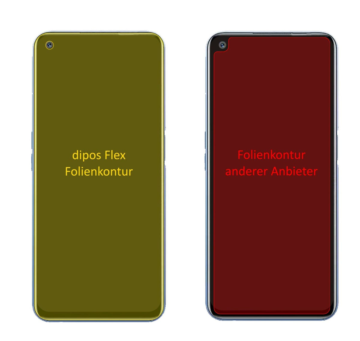3x 3D Full Cover Schutzfolie für Oppo Realme Narzo 30 Pro 5G