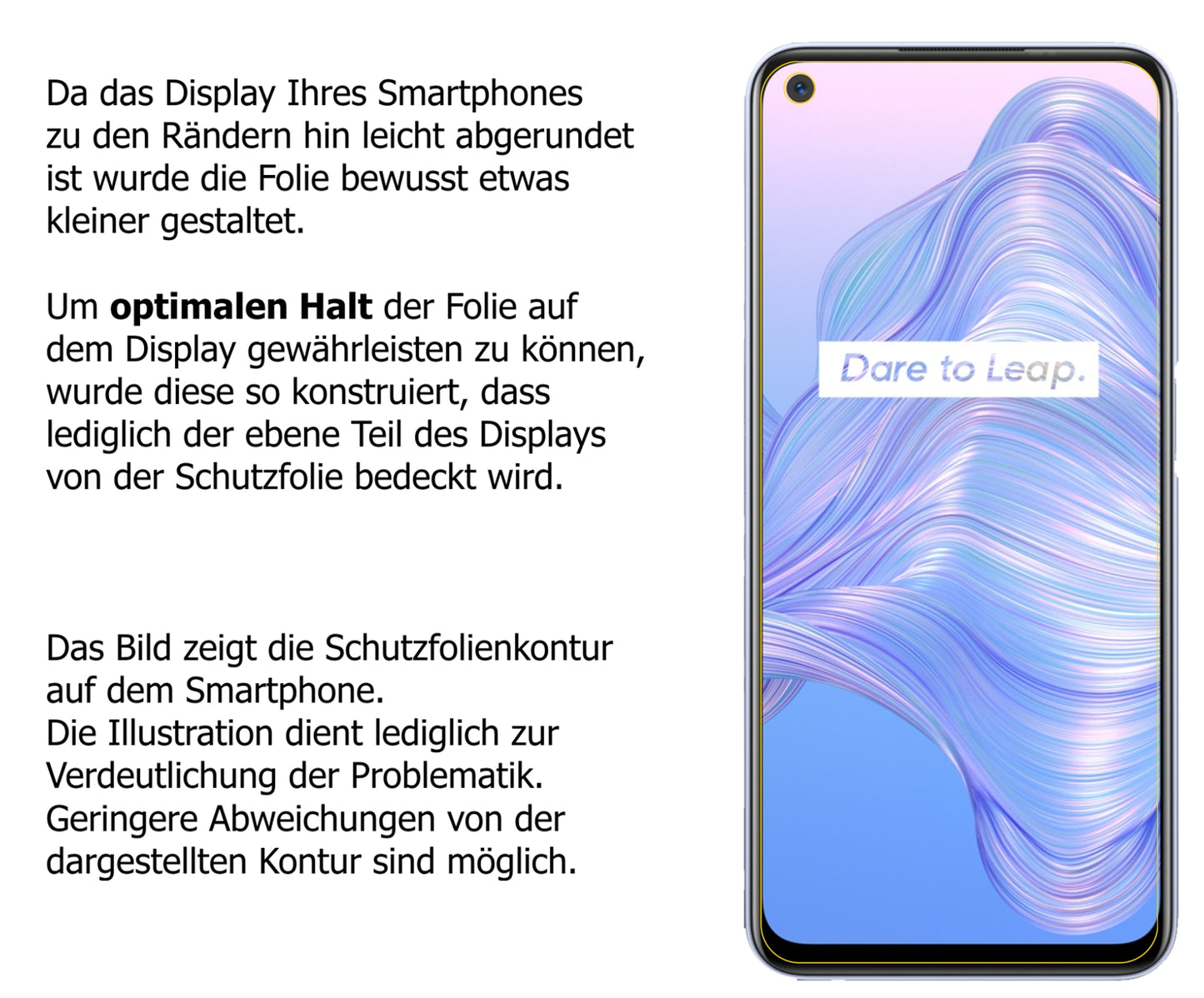 1x 9H Schutzfolie matt für Oppo Realme V5 5G Panzerfolie