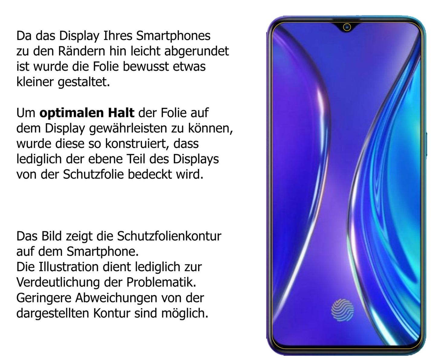 4x Schutzfolie klar für Oppo Realme X2 Display-Schutzfolie