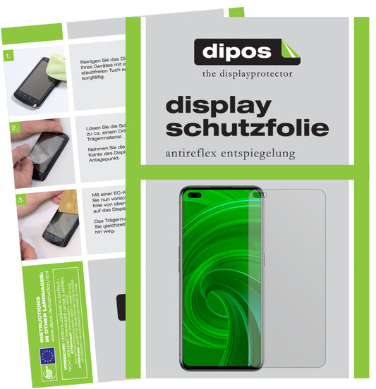 Matte Displayschutzfolie von dipos passend für Oppo Realme X50m 5G, präziser Zuschnitt und blasenfrei montiert