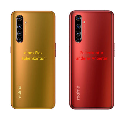 2x 3D Full Cover Schutzfolie für Oppo Realme X50 5G Rückseite