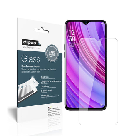 Klare Displayschutzfolie von dipos passend für Oppo Realme X Lite, 9H kratzfest und blasenfrei montiert