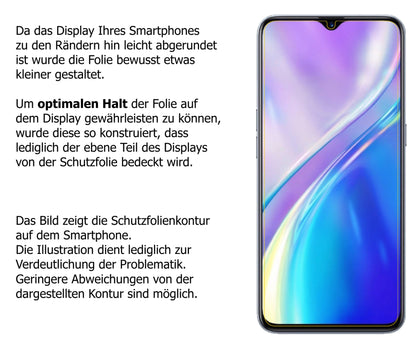 2x 9H Schutzfolie matt für Oppo Realme XT Panzerfolie