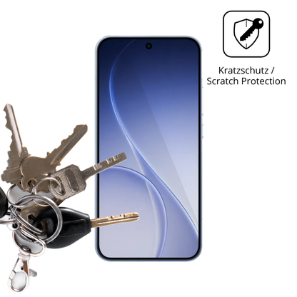 Schutz gegen Kratzer auf dem Oppo Reno15c Glas durch Schlüssel oder Ähnliches