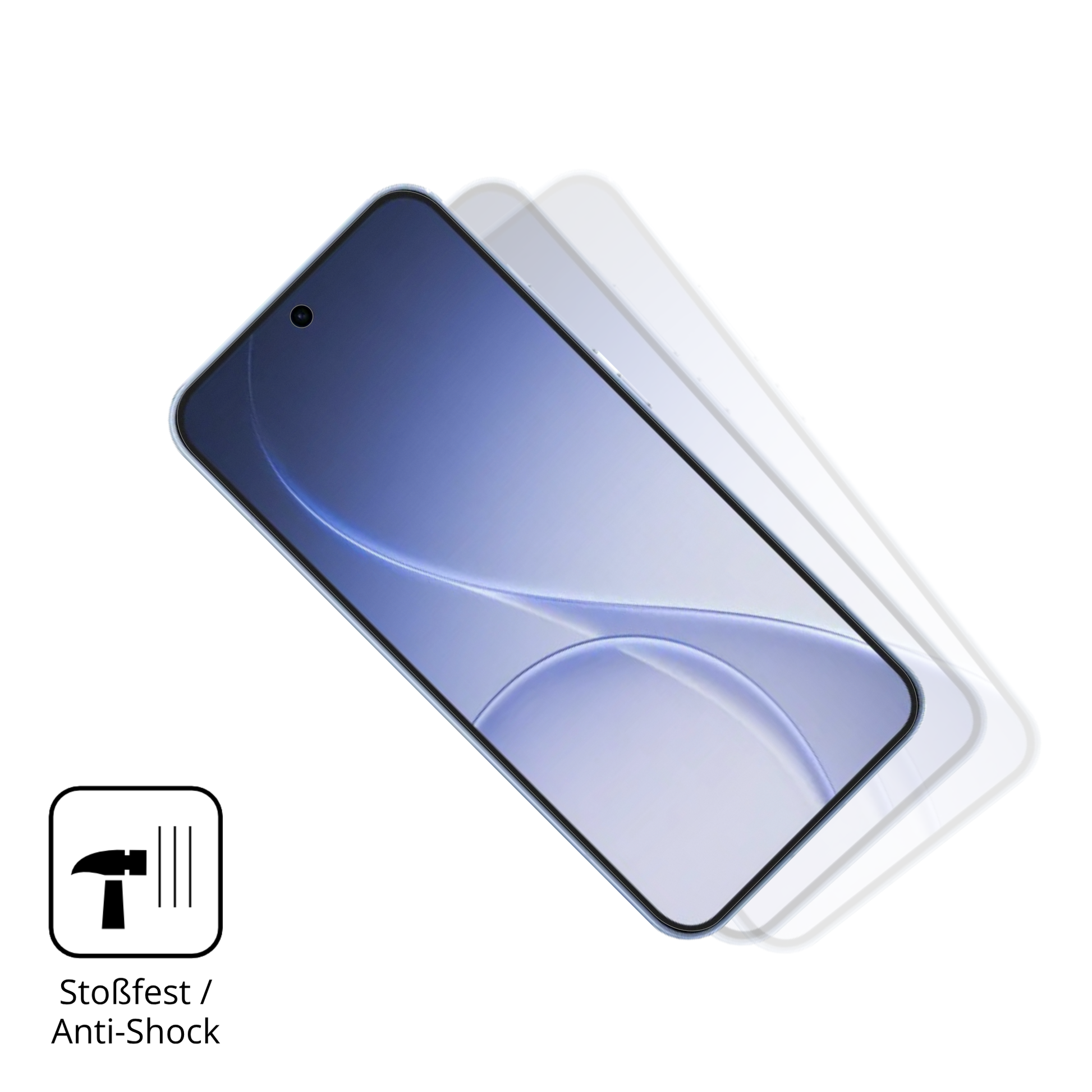 Schutz gegen Kratzer auf dem Oppo Reno15c Glas durch Schlüssel, Stöße gegen die Tischkante oder Stürze