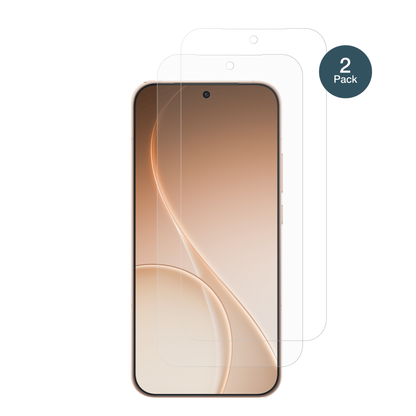 OppoReno 15 FS mit aufgebrachter dipos Panzerfolie, die lästige Fingerabdrücke minimiert
