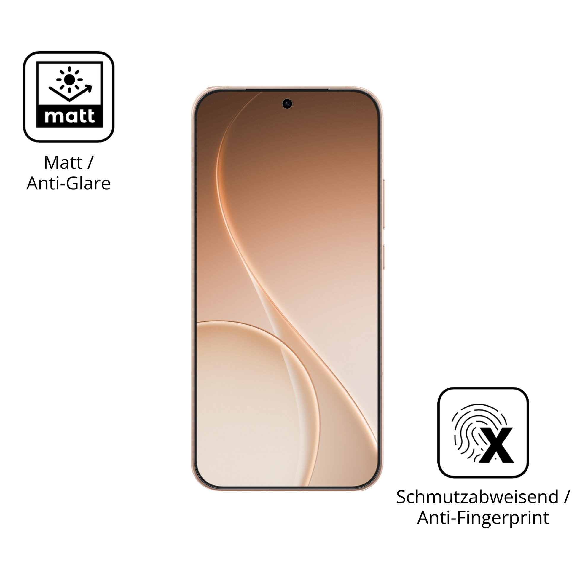 9H Hartbeschichtete, flexible Folie passend zugeschnitten für Oppo Reno 15 FS