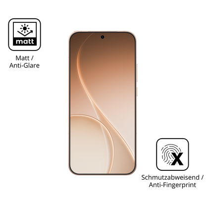 9H Hartbeschichtete, flexible Folie passend zugeschnitten für Oppo Reno 15 FS