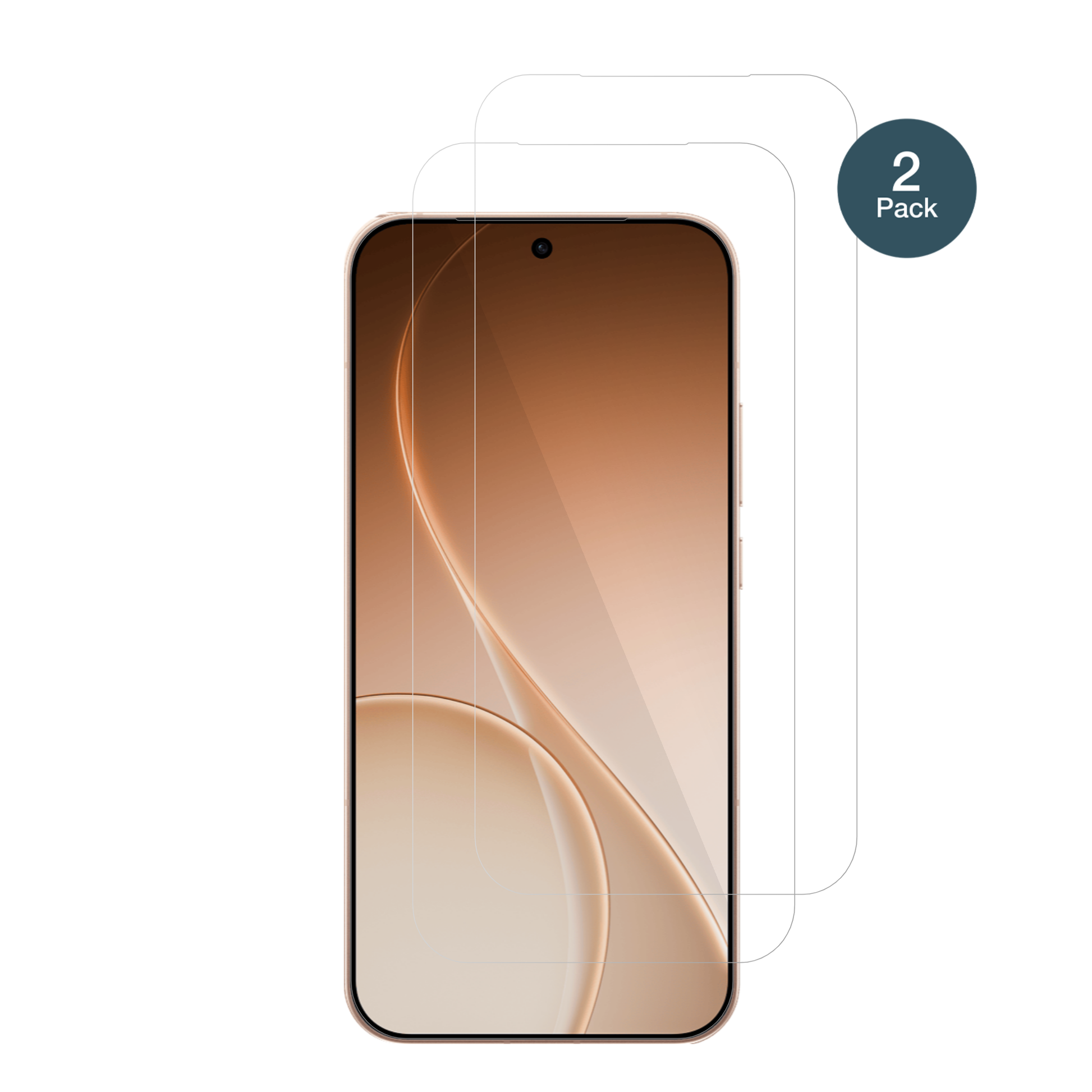 OppoReno 15 FS mit aufgebrachter dipos Flex Schutzfolie, glasklare Darstellung ohne Einschränkungen