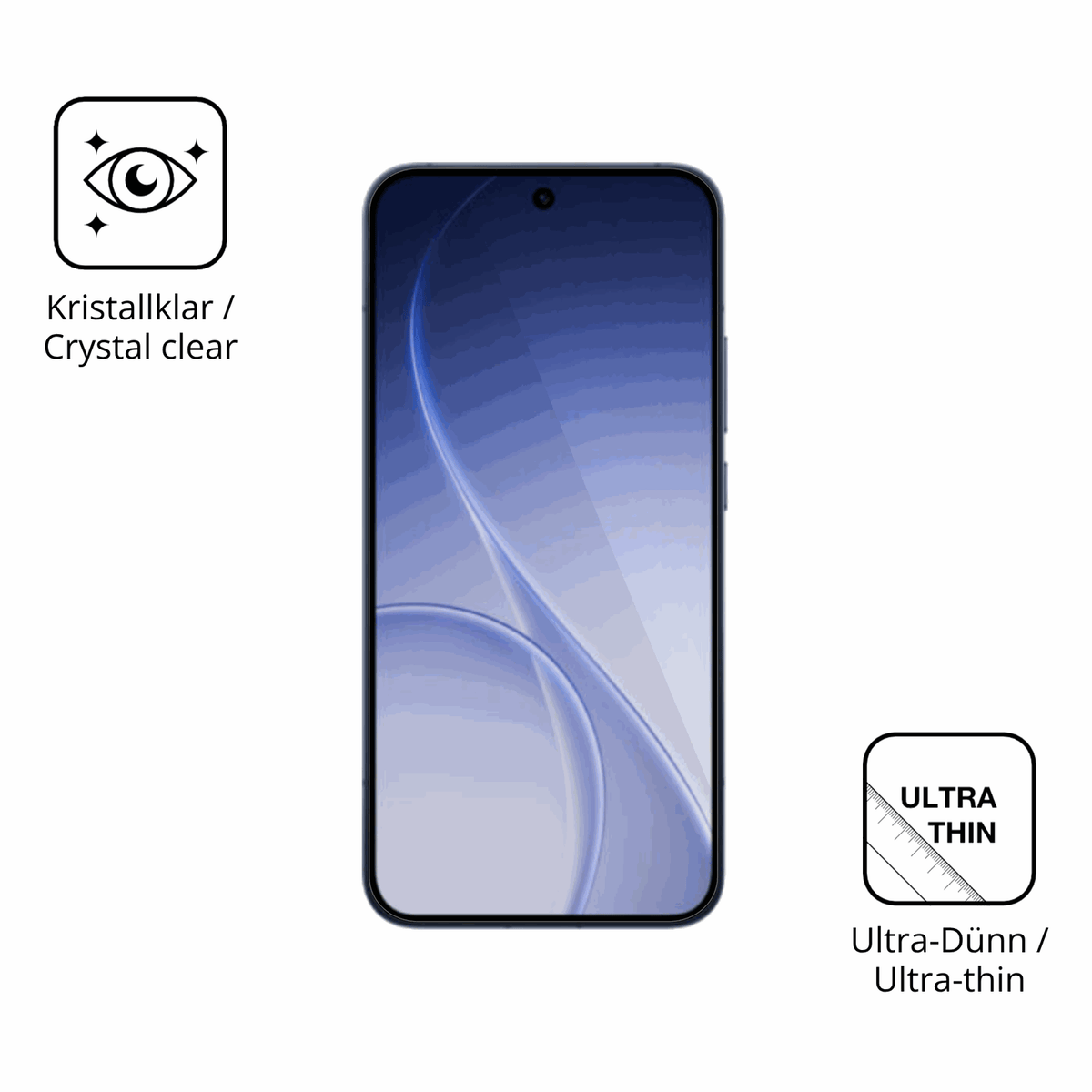 Dünne und klare Folie passend zugeschnitten für Oppo Reno 15 Pro