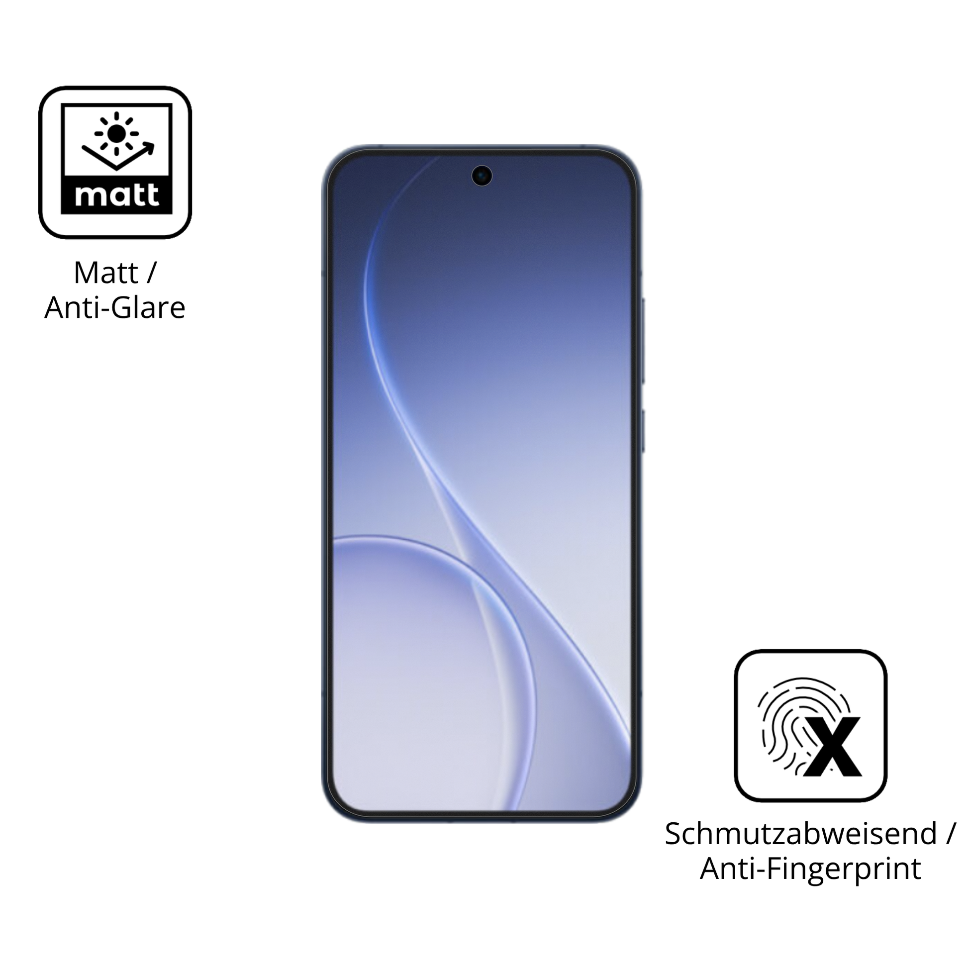 9H Hartbeschichtete, flexible Folie passend zugeschnitten für Oppo Reno 15 Pro