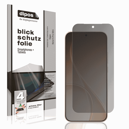 Blickschutzfolie von dipos passend für Oppo Reno15 Pro Mini, präziser Zuschnitt und blasenfrei montiert