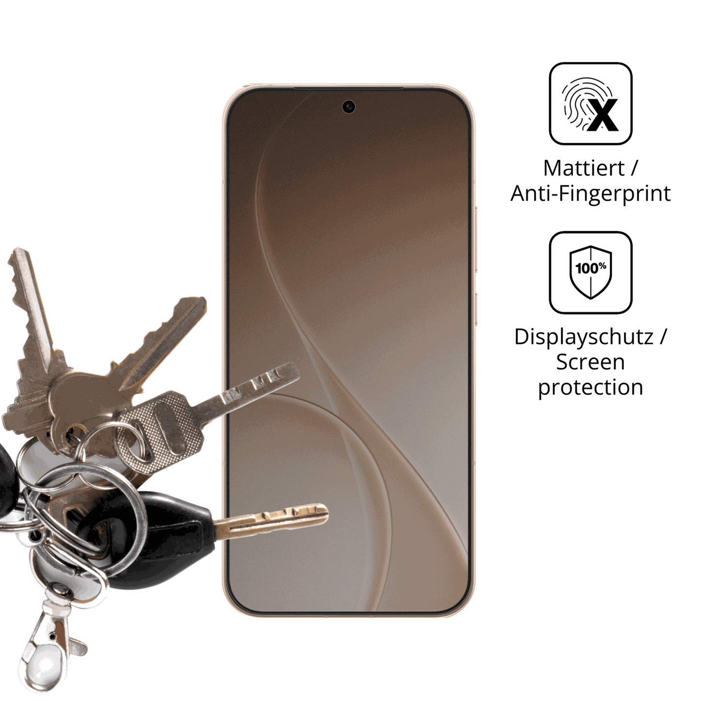 dipos Displayschutz für Oppo Reno15 Pro Mini, mattierte Oberfläche, Blickschutzfilter und perfekter Passform