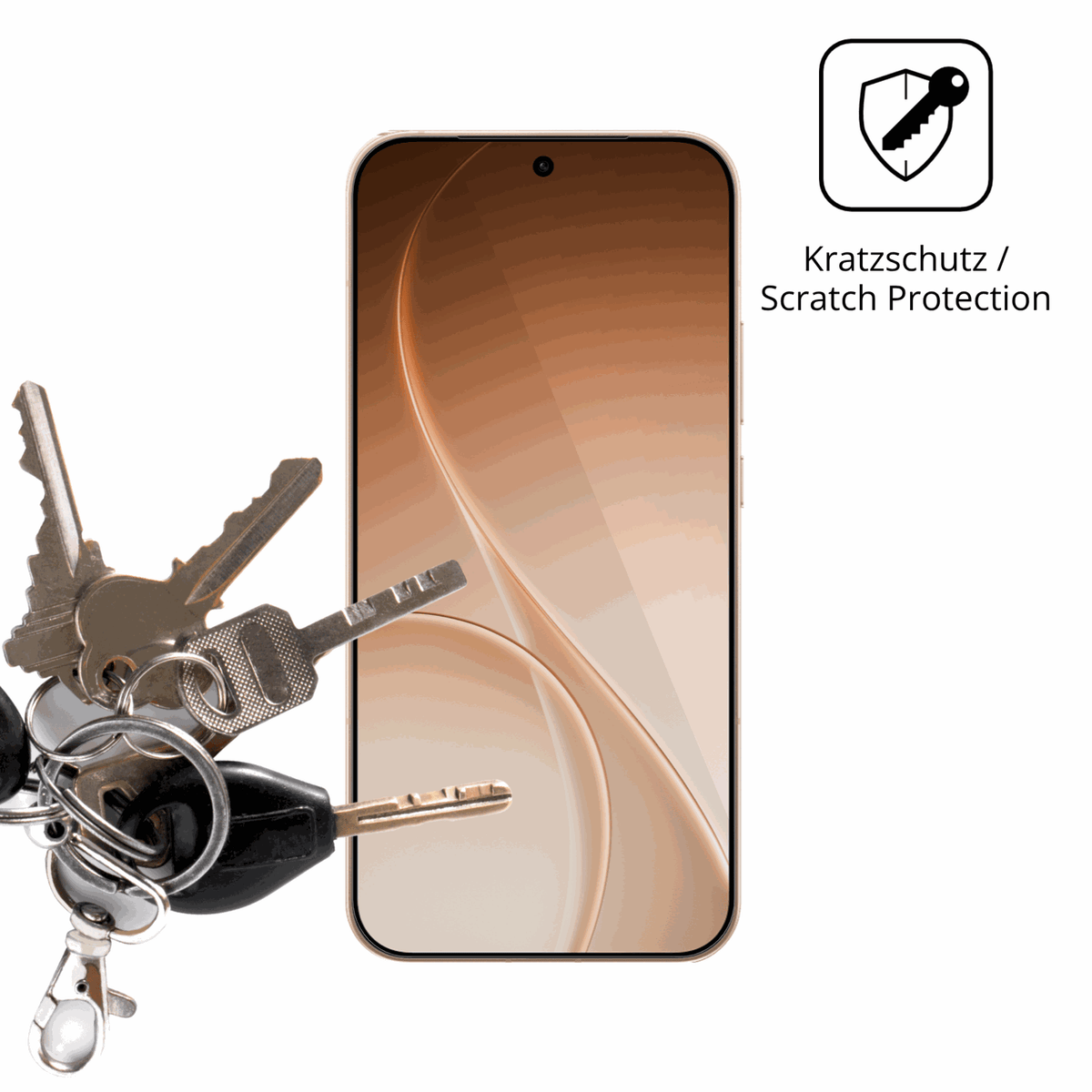 Schutz gegen Kratzer auf dem Oppo Reno15 Pro Mini Glas durch Schlüssel oder Ähnliches