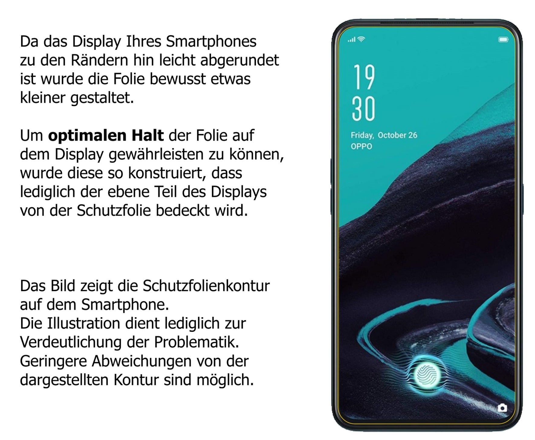 dipos Displayschutz für Oppo Reno2 Z, mattierte Oberfläche, robuste Festigkeit und perfekte Passform