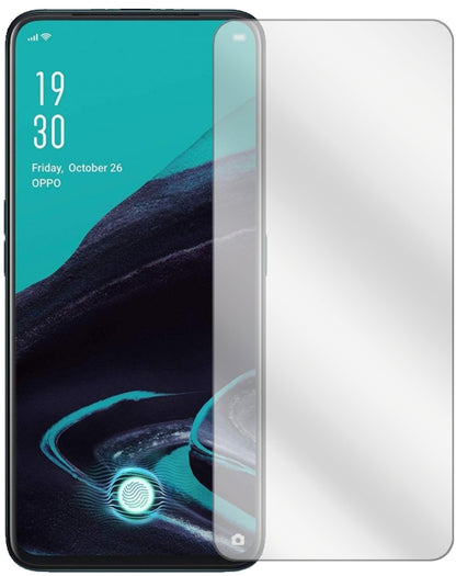 OppoReno2 Z mit aufgebrachter dipos Displayschutzfolie, glasklare Darstellung ohne Einschränkungen