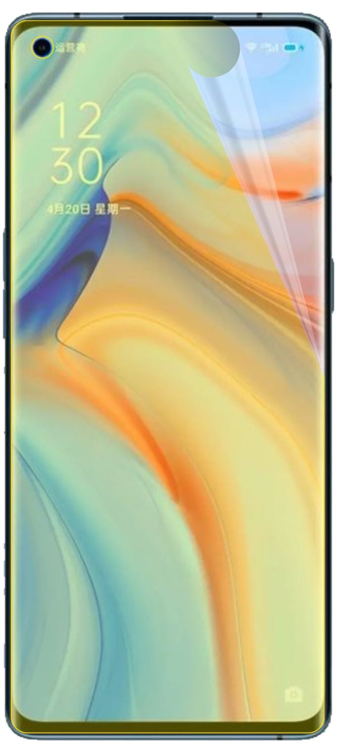 3x 3D Full Cover Schutzfolie für Oppo Reno 4 Pro