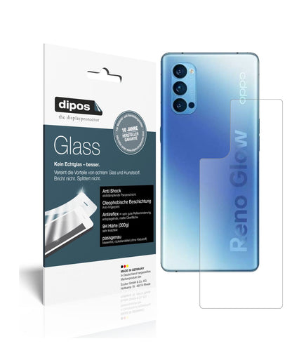 Matte Displayschutzfolie von dipos passend für Oppo Reno 4 Pro Rückseite, 9H kratzfest und blasenfrei montiert