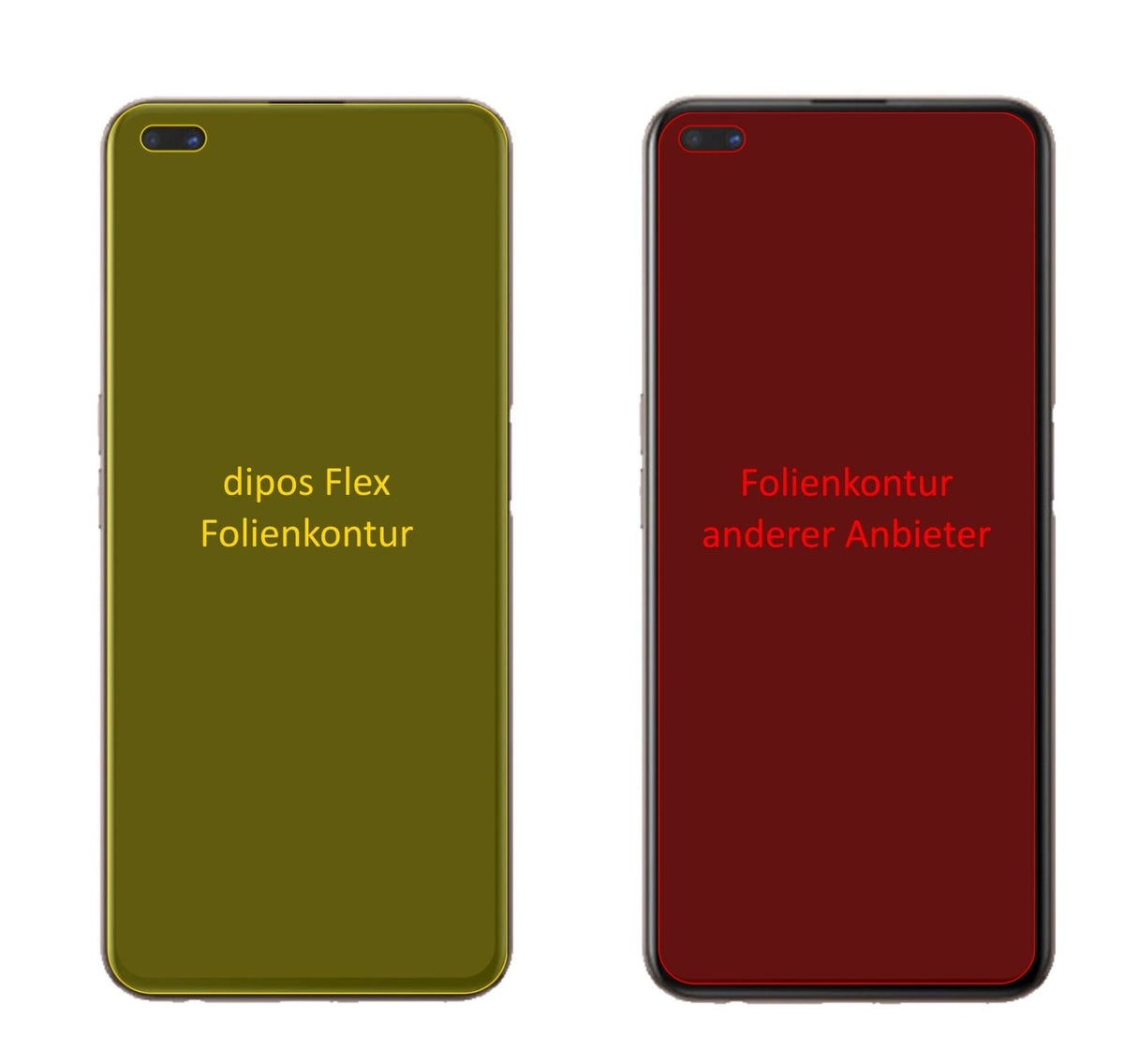 3x 3D Full Cover Schutzfolie für Oppo Reno4 SE