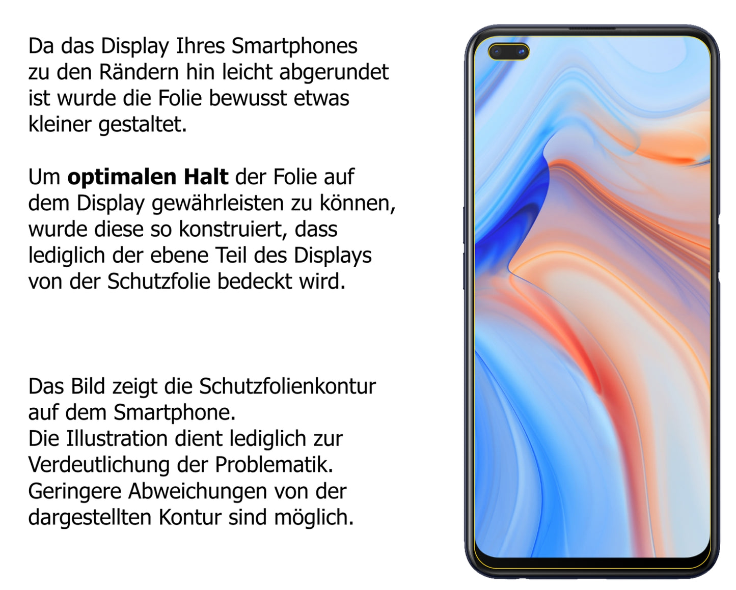 dipos Displayschutz für Oppo Reno4 Z 5G, mattierte Oberfläche, robuste Festigkeit und perfekte Passform