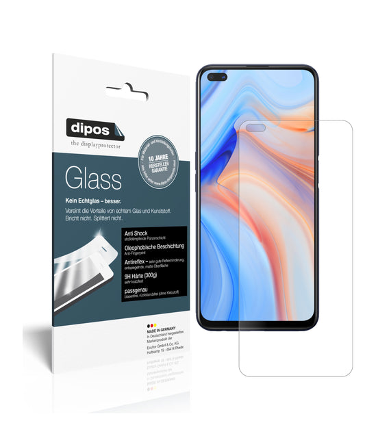 Matte Displayschutzfolie von dipos passend für Oppo Reno4 Z 5G, 9H kratzfest und blasenfrei montiert
