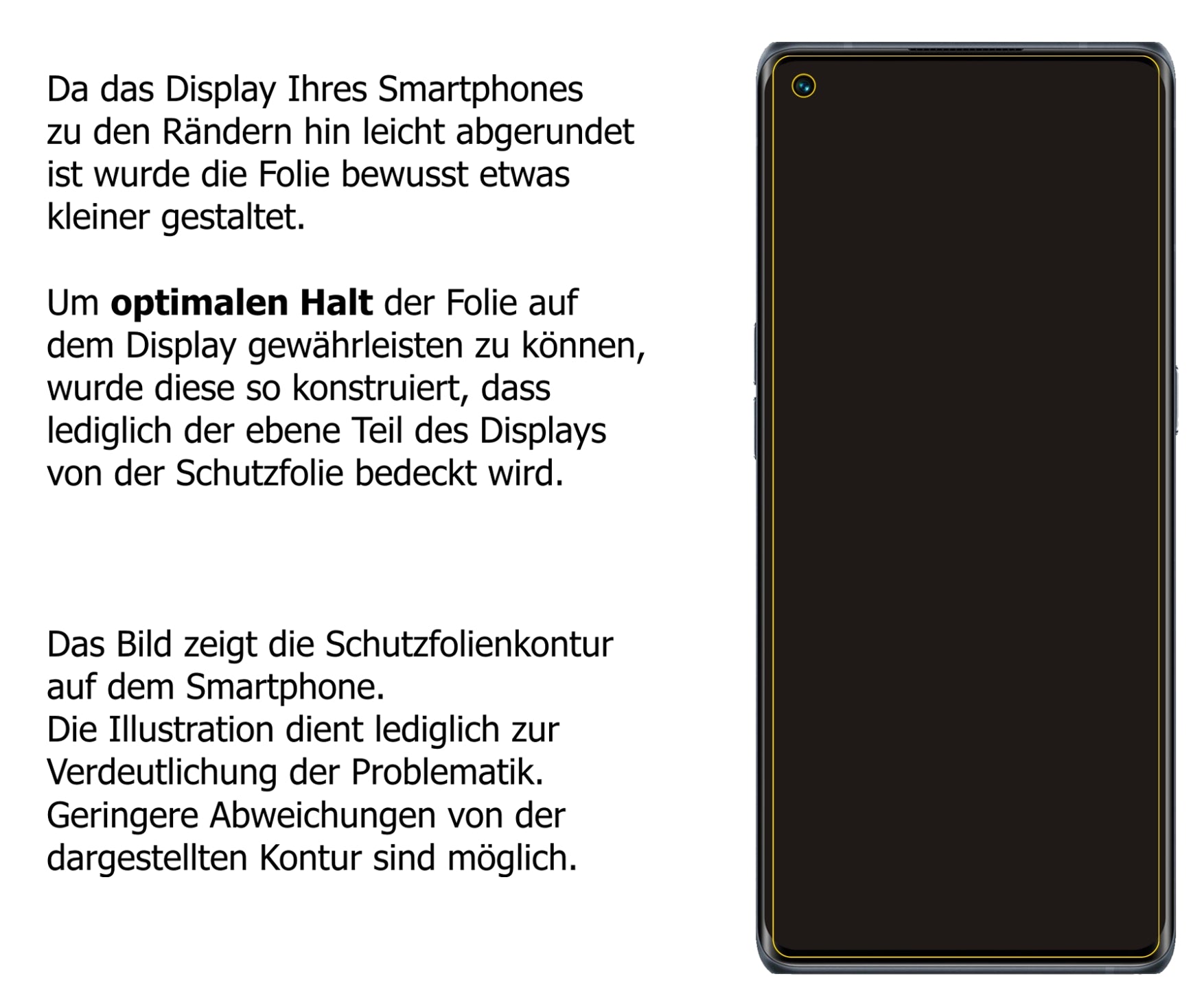 dipos Displayschutz für Oppo Reno5 Pro Plus, transparente Oberfläche, perfekte Passform auch für die Rundungen